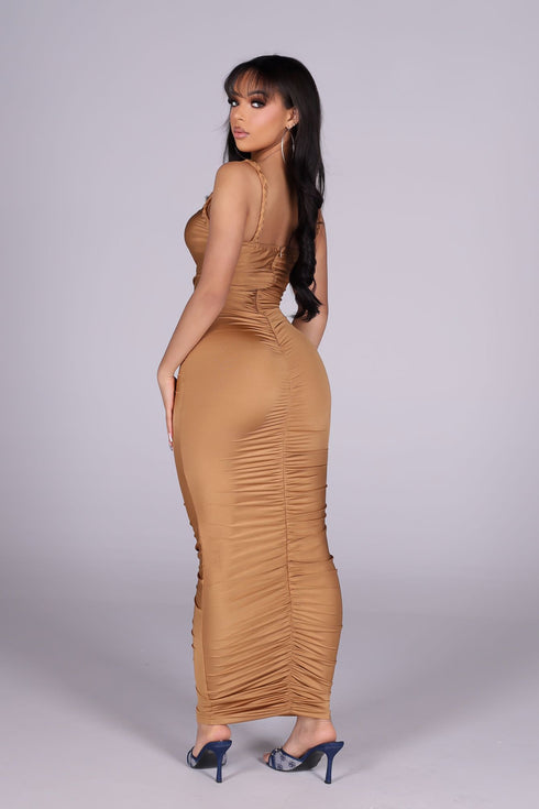 Aurora Gold Chain Midi Dress