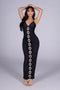Aurora Gold Chain Midi Dress