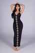 Aurora Gold Chain Midi Dress