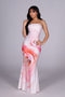 Blush Bloom Strapless Maxi Dress