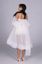 Blanc Étoile Organza Mini Dress