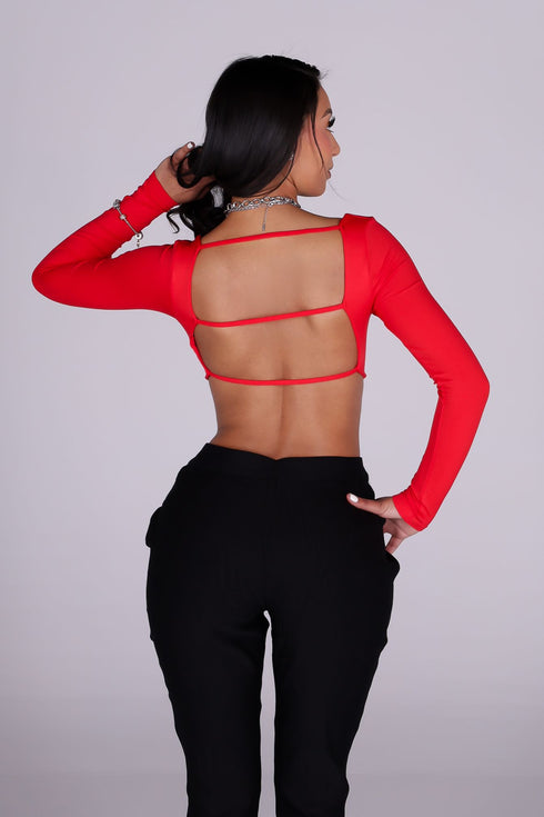 Harriet Back Cutout Crop Top
