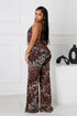 Shuri Mesh Printed Cowl Neck Jumpsuit