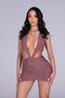 Glamour Plunge Neck Mini Dress