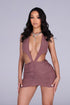 Glamour Plunge Neck Mini Dress