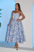 Riviera Bloom Corset Midi Dress
