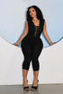 Zelina Lace Up Capri Jumpsuit