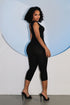 Zelina Lace Up Capri Jumpsuit