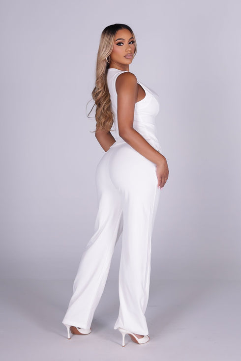 Teresita Button Up Vest Top & Pants SET