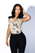 Wild Gold Ruched Halter Top