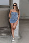 Reworked Denim Mini Skort