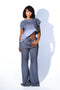 City Diamond Rhinestone Fleece Wide Pants