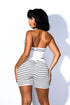 Nautical Zip Halter Top & Biker Short SET
