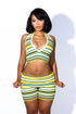 Bright Stripe Halter & Short SET