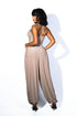 Desert Sand Ruched Jumpsuit