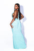 Mint Beaded O-Ring Maxi Dress