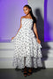 Dotty Smocked Tiered Midi Dress