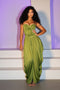 Harem Draped Strapless Jumpsuit
