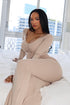 Sunday Drape Soft Henley Top & Pants SET