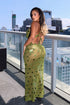 Havianna One Shoulder Crochet Maxi dress