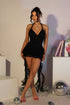 Noctessa Cascading Lace Halter Romper