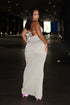Rivexa Glitter Lurex Ribbed Maxi Dress