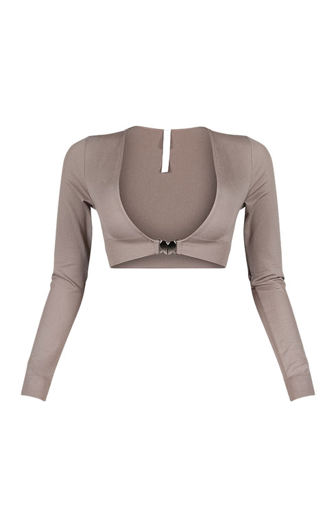Jayce Contour Clasp Long Sleeve Top