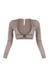 Jayce Contour Clasp Long Sleeve Top
