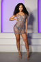 Crystaline Rhinestone Embellished Mini Dress