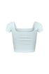Camille Ribbed Short Sleeve Crop Top