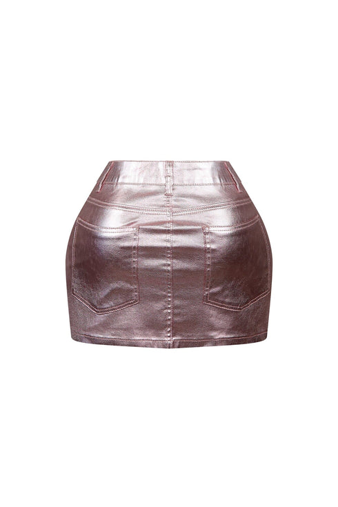 Loxley Metal Foiled Mini Skirt