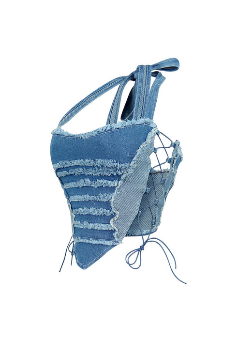 Meara Denim Halter Top