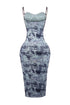 Lark Newspaper Printed Mesh Dress