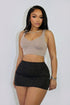 Glixie Rhinestone High Waist Mini Skirt
