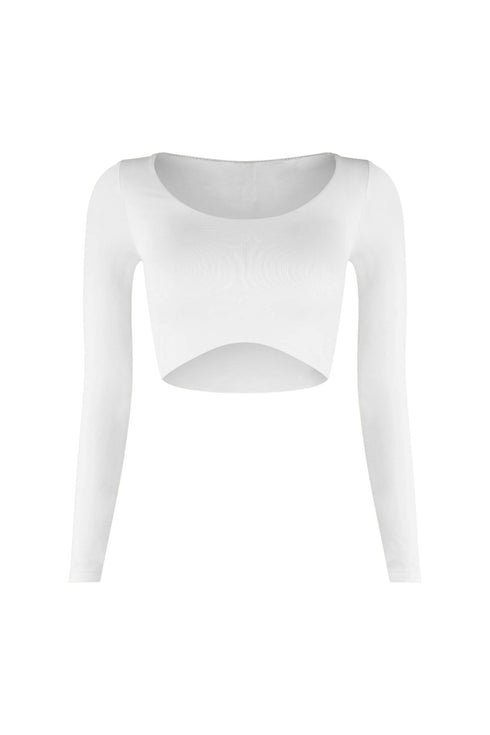 Essential Long Sleeve Basic Crop Top