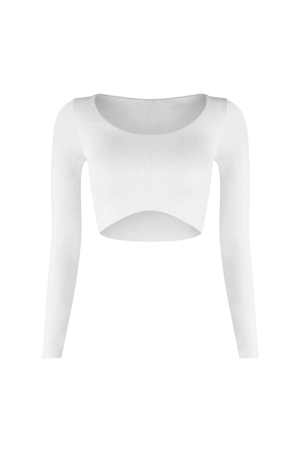 Essential Long Sleeve Basic Crop Top