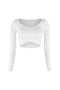 Essential Long Sleeve Basic Crop Top