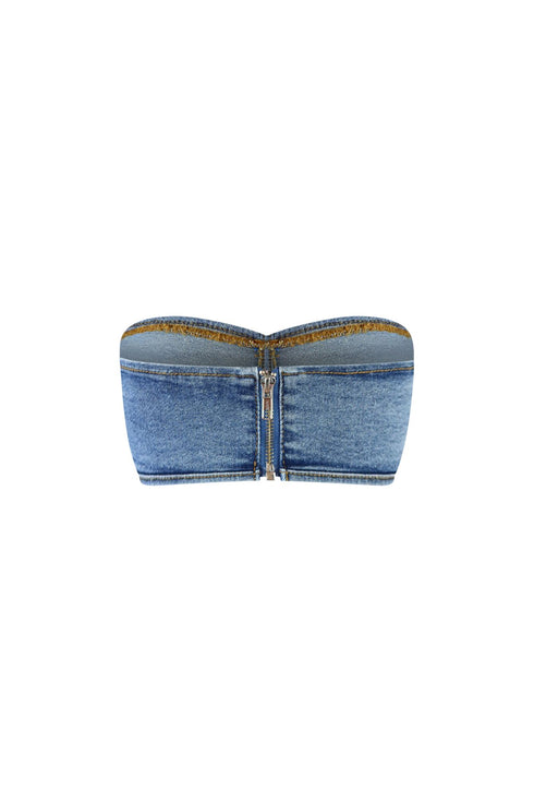 Hang With Me Denim Pocket Tube Top