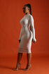 You Make Me Feel Mock Neckline Bodycon Midi Dress - White - KNOWSTYLE - EDGE - EDGEONLINESTORE