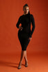 You Make Me Feel Mock Neckline Bodycon Midi Dress - Black - KNOWSTYLE - EDGE - EDGEONLINESTORE