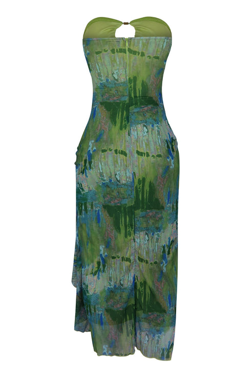 Enchanted Mesh Tube Ruffle Midi Dress Dresses EDGE