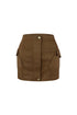 Lets Get It Cargo Skirt SKIRT EDGE Small Chocolate