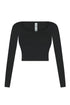 Soft Smooth Long Sleeve Crop Top Crop Top EDGE Small/Medium Black