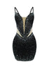 Rare Cut Rhinestone Mesh Mini Dress DRESS EDGE