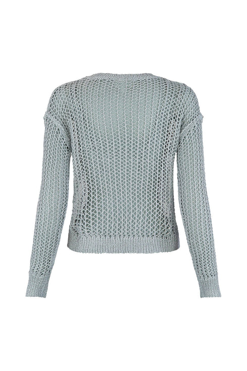 Lights Out Metallic Net Top Top EDGE