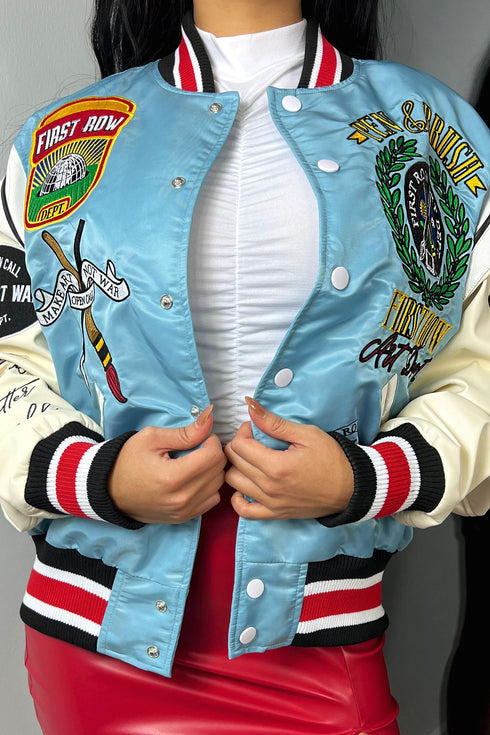 Ivy League Patchwork Varsity Jacket Outerwear EDGE
