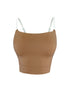 Khloe Clear Strap Crop Top Crop Top EDGE Small/Medium Mocha