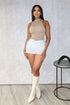 Just Say It Mesh Low Rise Mini Skirt SKIRT EDGE Small White