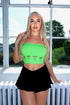 Electricity Cut Out Tube Top - Neon Green -EDGEbyKS