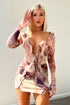 She's Here Ruffle Print Mesh Dress Dresses EDGE